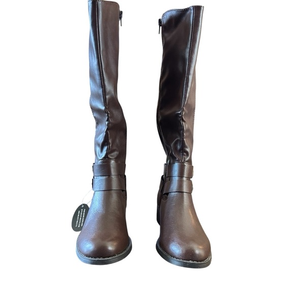 Style & Co Maliaa Brown Buckled Riding Boot Size 6 - Picture 3 of 10